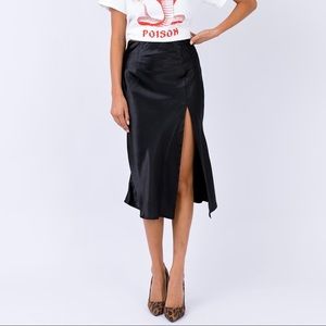 Black midi skirt